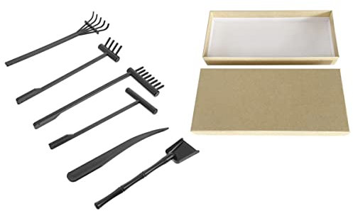 UPKOCH Set De Râteaux Zen pour Jardin De Sable De Bureau Accessoires Décoratifs Léger Et Design Élégant pour DIY Et Décoration De Bureau
