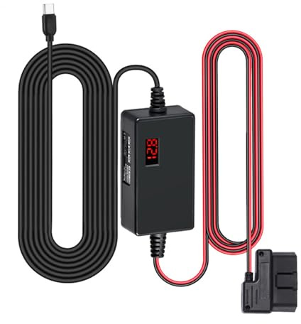 Cable reductor de grabadora de conducción, convertidor de ángulo izquierdo de 12-24 V a 5 V/3 A, adaptador de cámara de salpicadero GPS para automóvil, kit de cable duro USB tipo C para camión