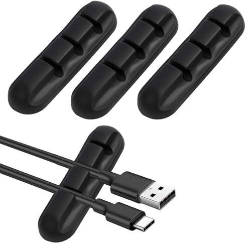 3 PCS Clips De Soporte De Cable Mejorados,Para Organizar Cables USB, Sujetacables Mesa Escritorio Resistentes Y Flexibles Para Una Perfecta Gestión De Cables Para Cables Duraderos Para La Gestión