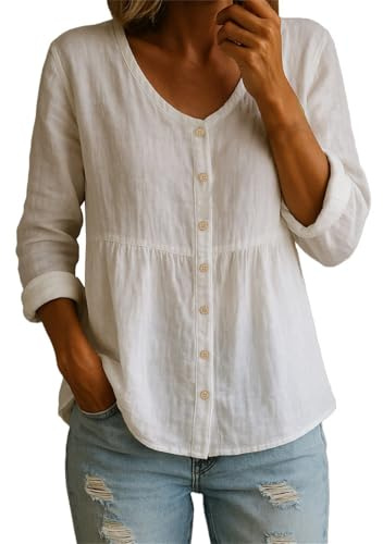 Uwdiohq Haut Femme Haut Habillé Blouse Femme Manche Longue Tunique Boheme Chemise Blanche Courte Rayée Noire Jean Mariniere Chemisette Coton Chemisiers Et Blouses Lin Chemisier Manches Courtes