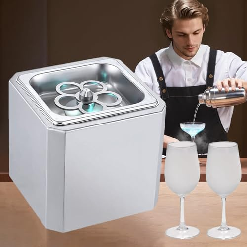 SAIYERUS Instant Rapid Fast CO2-Glass Froster Chiller Cooler Freezer for Beer Wine Whiskey Cocktail Champagne Martini Vodka Rum Beverage Drink in Bars Nightclubs Pubs Restaurants Hotels and Home