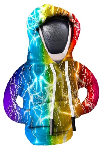 LAKPYN 1PCS Schalthebel Hoodie Mini-Hoodie-Schaltknauf-Abdeckung Auto Schalthebel Abdeckung Lustige Hoodies Auto Schalthebel Innenraum Dekoration für personalisierten Fahrzeug-Look(B)