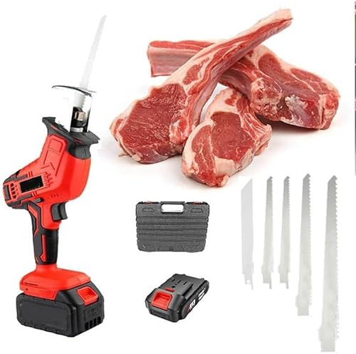 Sierra Eléctrica Comercial Para Huesos De Carne, Herramienta Inalámbrica De Mano Para Madera, Carne Y PVC, Sierra Alternativa Eléctrica Para Cortar, Sierra Manual Profesional Para Carnicería O Hogar.
