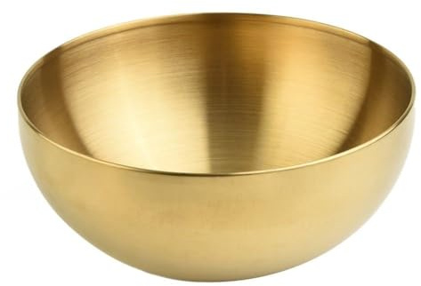 NiuLumea Insalatiera in acciaio inossidabile 304 a doppia parete, isolamento termico, ciotola da cucina, compatibile con lavastoviglie, argento 12 cm