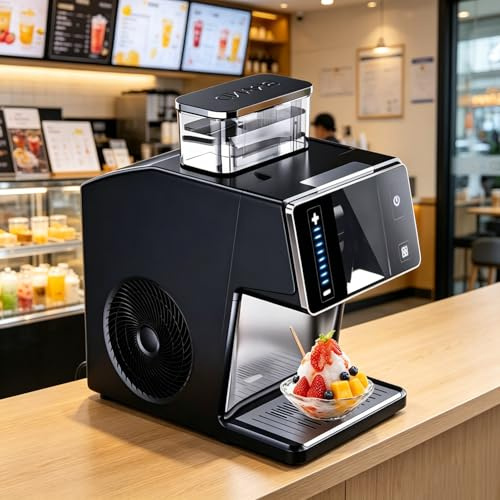 XueFulxion Máquina Comercial de Nieve Dulce,Pantalla táctil y Motor silencioso,Tanque de 0,8L,Ideal para cafeterías, pastelerías,quioscos y Fiestas Familiares de Verano