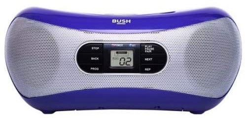 Bush CD Bluetooth Aux Boombox - Purple CD-78B-BTFM