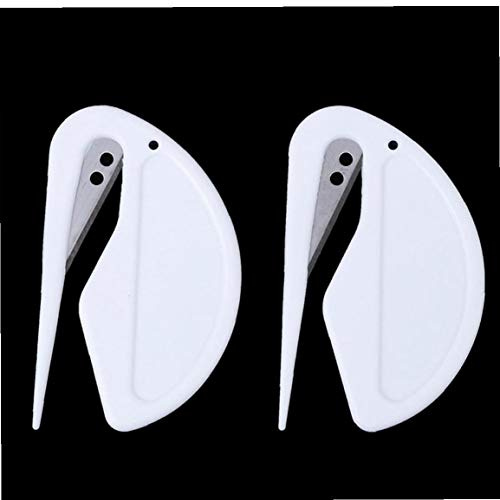 2PCS Lettre plastique Ouvre Mini lettre enveloppe Ouvre courrier Documents de sécurité Guarded Cutter Matériel
