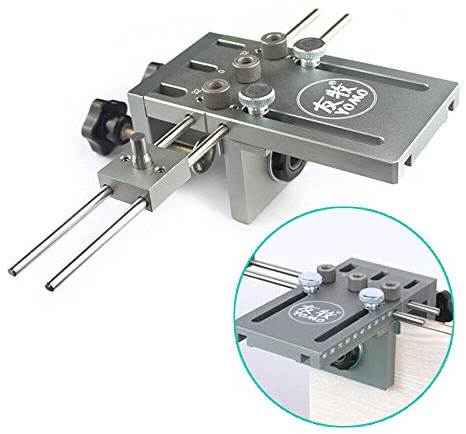 3-in-1Dowel Jig Dübelvorrichtung Dübellochbohrmaschine Holzbearbeitung Selbstzentrierende Dübellochbohrer Führungsset mit 6/8/10/15mm Bohrschablone