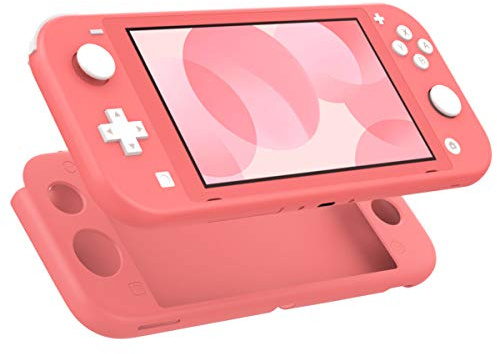 MoKo Hülle Kompatibel mit Nintendo Switch Lite, Schützhülle Silikon Switch Lite Tasche rutschfest Stoßfest Ultradünn Case Zubehör für Switch Lite Konsole und Controller - Rosa