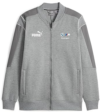 Puma Giacca casual da uomo Bmw Mms Mt7 Sweat Jacket 62121303 Grey M, grigio melé, M
