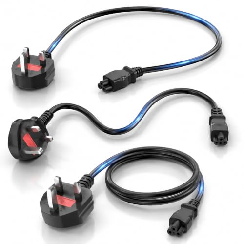 CYD 4FT 3 Prong TV Power Cord, 7A 125V Power Cord Compatible with LG LCD LED Smart TV 32LB5600 32LN570B 42LN5400 55GA6400 65LB6190 Power Cable IEC-60320 (IEC320) C5 to NEMA 5-15P, 3Pack