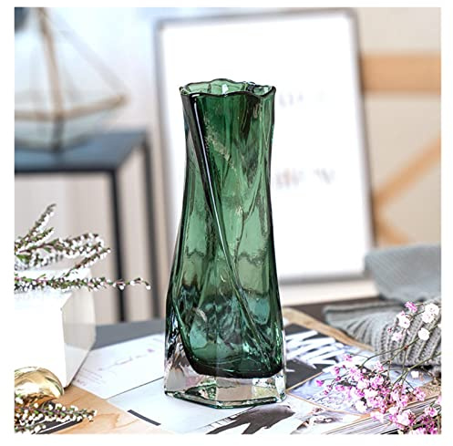 Flower Vase European Style Creative Geometric Glass vase Living Room Water Planting Flower Arrangement, vase Table Decoration Ornaments Vase for Decor (Size : L)