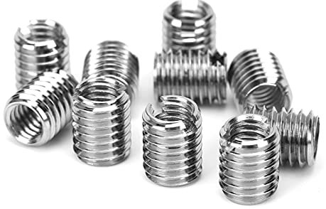 BORDSTRACT 10 Stücke Gewindeeinsatz Reduziermutter,M6*1 -M9*1 8mm Edelstahl Reparatur Einsatzmutter Gewindemuttern Umbausatz
