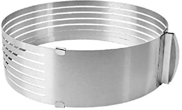 PLMN Round Mousse-Mould for Cake-Decor Cake Leveler-Slicer Adjustable Round Cake Cutter Rings Stainless Steel Cake Slicing bread-slicer machine for homemade-bread adjustable