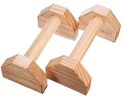 Liegestütze, Liegestützständer – Holz-Liegestützstangen, Fitnessgeräte mit Anti-Rutsch-Matte, Workout, solide Übung, Damen und Herren, tragbare Fitness-Liegestütze