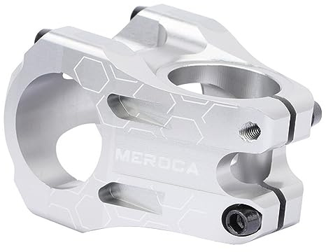Attacco manubrio per bici Attacco MTB Attacco manubrio per mountain bike Attacco manubrio corto per la maggior parte delle biciclette BMX MTB bici da strada-argento