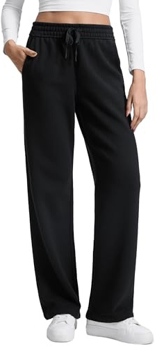 CRZ YOGA Fleece Gefütterte Sweatpants 71/76/81 cm | Gerade Bein, Mittelschwer, Casual, Weich, Atmungsaktiv, Warm, Baumwolle, Taschen, für Damen