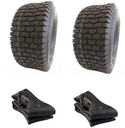 NARUBB Lot de 2 chambres à air + 2 pneus 13 x 5.00-6 LG01 13 x 5.00-6 pour tondeuse autoportée, tracteur à gazon, tondeuse à gazon, pneus de tondeuse à gazon, 13 x 5-6 13 x 5-6