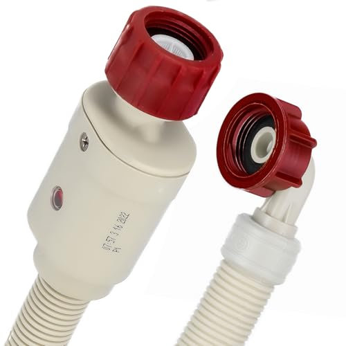 Kenekos - 1,5m - 3m Manguera Aquastop 3/4 pulg. rosca máx. 90°C, manguera de entrada de seguridad incl. válvula de seguridad+filtro de suciedad para lavadora, manguera de entrada Aquastop 2 m