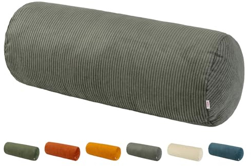 beties - HYggelig No.1 - Trendiger Cord-Samt XL Rollenbezug ca. 25x70 cm; Nackenrollenbezug Beinkissen-Hülle in Raumausstatter Qualität