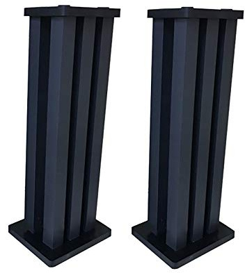 Pieds d'Enceintes Lot de 2 Supports d'enceintes en Bois, Un Ensemble de Deux Bases en Bois, 12 colonnes, équipées de Pieds en cuivre Pur pour améliorer Le Son (Taille : 50 cm)