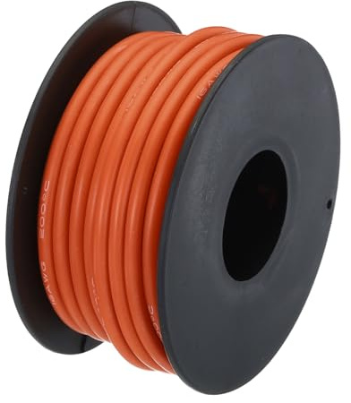 QUARKZMAN 16AWG Kabel Elektrischer Draht 1,31 mm² Verzinntes Kupferkabel 7,5 Meter, Stromkabel Hohe Temperatur Leitung Erdkabel Litzenkabel Verlängerungskabel für Kfz Kabelkanal, Orange