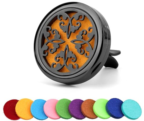 OOTSR Auto Aromatherapie Ätherisches Öl Diffusor, Auto Lufterfrischer Clips mit 12Stk Ersatz Pad für Auto, Wohnzimmer-B