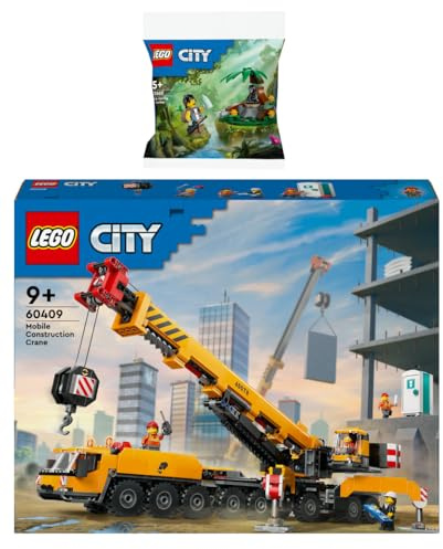 Set LEGO City: 60409 Gru mobile da costruzione & 30665 Esploratore della giungla con gorilla baby
