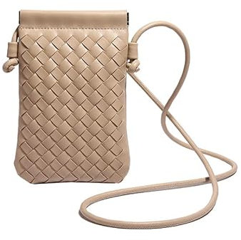 Dasellfa Borsa Tracolla Donna Porta Cellulare, Porta Cellulare da Collo, Portacellulare da Collo Donna, Mini Borsa a Tracolla Cinghie Regolabili Staccabili, Borsa Tracolla Donna Piccola (Khaki)
