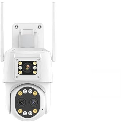 Telecamera di sicurezza cellulare Telecamera IP 4G SIM Card Telecamera PTZ a tre obiettivi HD 4K Telecamera di sicurezza a doppio schermo 2K Telecamera di sorveglianza P2P con tracciamento automatico