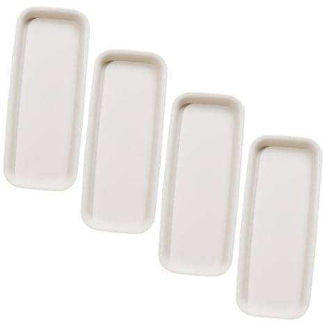 INOOMP 4pcs Rectangular Leak Water Tray Plant Saucer for Flower Pots Bonsai Drip Tray Outdoor Garden Use