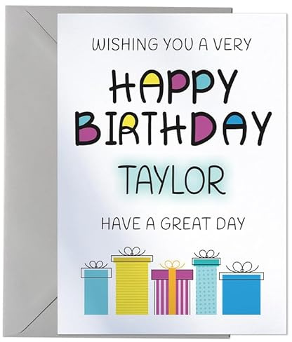 Happy Birthday Taylor - Birthday Card For Taylor