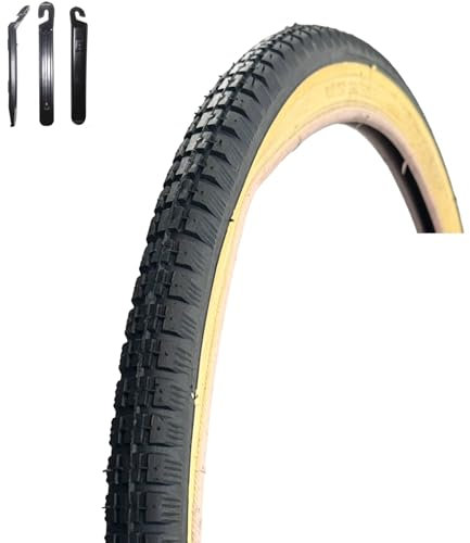 maxxi4you 1 x VEE Rubber V015 14 Fahrradreifen Schwarz/Gumwall 44-288 (14 x 1 3/8 x 1 5/8) inkl. maxxi4you Reifenheber