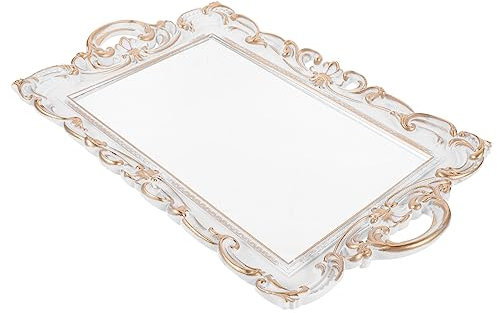 Warmhm Schmuck-Organizer-tabletts Kommoden-tabletts Fürs Schlafzimmer Spiegel-tablett Für Parfüm Glas- Für Die Inneneinrichtung Im Vintage-Stil