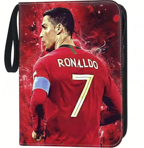 Fußball-Sammelkarten-Album, Sammelkarten-Ringbuch, 4 Taschen/Seite, 50 Seiten, für 400 Karten