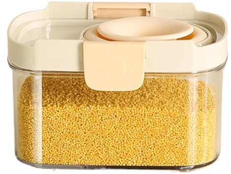 Tarros herméticos transparentes para aperitivos, contenedor de almacenamiento de alimentos que ahorra espacio, dispensador de cereales fácil de verter, tarro sellado para granos y té, contenedores de