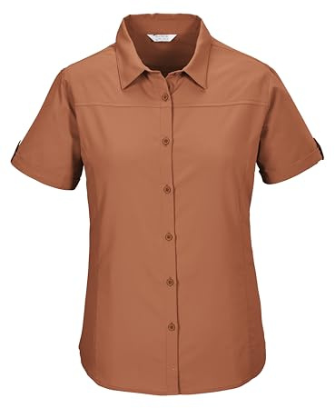 killtec dam funktionell blus kortärmad/blus KOS 1 WMN WVN SHRT, lax, 36, 42840-000