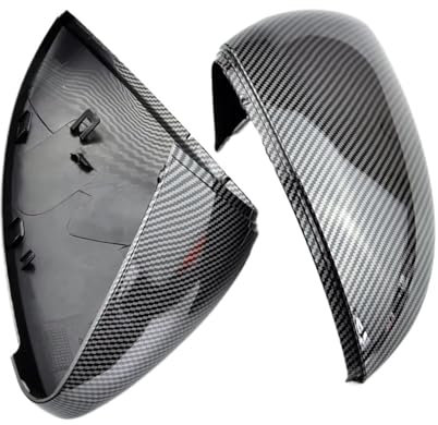 Spiegelkappe Für VW Für Golf MK7 7 R Für GMK7.5 R Für G-TI 2014-2018 Vorne Links Rechts Schwarz Rückspiegel Seitenflügel Spiegelkappenabdeckung Spiegelkappen(Carbon Look)