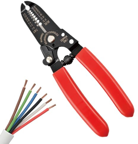Alicate Pelacables | Pinza Multifuncional para Cortar Pelar y Crimpar Cables Eléctricos - Herramienta Manual Ergonómica para Electricistas y Proyectos de Mejoras del Hogar