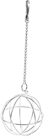 Toyvian Futterspenderkugel aus Edelstahl in Silber für Chinchillas und Kleine Tiere mit Rostfreiem Hängendem Design zum Spielen und Füttern im Käfig