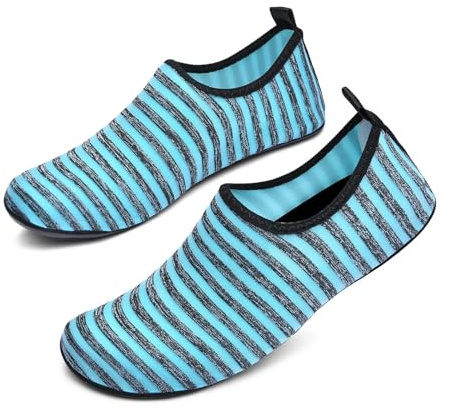 HWJFDC Poolstrumpor unisex skor för inomhus yoga, fitness, strand, snabbtorkande, simning bärbara för par, vatten (K02-7 som visas, 42–43)