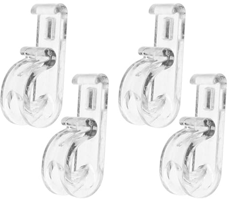 Cabilock Ganchos para Cortinas y Estores Enrollables Cadena de Cuentas, Juego de Clips para Montaje Seguro en Pared, Adecuado para Cortinas, Visillos y Persianas