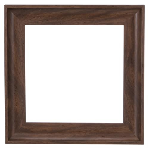 sourcing map Canvas Floater Frames, 8x8 Resin Floating Frame for Canvas Painting Vintage Oil Painting Supplies for Home Office Bedroom Table Wall Hanging Decor DIY Art Display, Coffee
