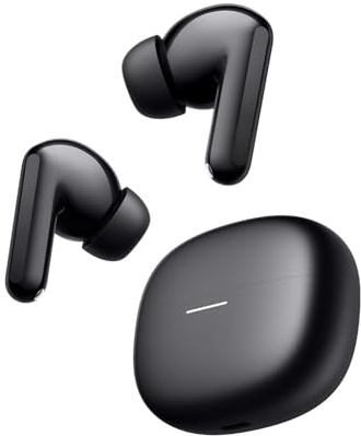XIAOMI Redmi Buds 8 Auricolari Bluetooth True Wireless, Cancellazione Attiva del Rumore 50dB/4kHz, 3 Microfoni AI, Driver Dinamico da 11 mm, Hi-Res Audio, Fino a 11h + 44h di Autonomia, IP54, Nero