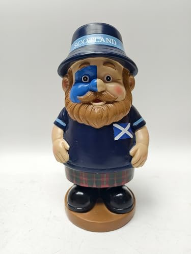 Garden Gnome Resin, Scotland Theme, 24cm Height | Scotland Theme, Football Rugby, Outdoor Sculpture