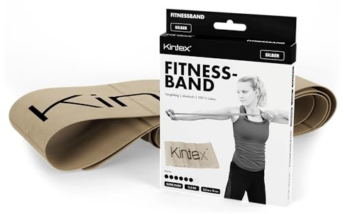 Kintex Fitnessband 2,5 m x 15 cm Gymnastikband für Training und Sport | Elastisches Fitnessband aus 100 % Latex für Krafttraining, Physiotherapie, Yoga, und Pilates – reißfest, langlebig