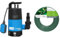 Güde 94630 Schmutzwassertauchpumpe GS4002P mit var.Schwimmerschalter (400W, 7500l/h, 5m max. Förderhöhe) & Cellfast Economic Garden Hose, Grün, 1 Zoll Innendurchmesser, 10 m