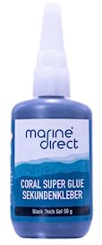 Marine Direct Korallenkleber Schwarz - Dickflüssiges Gel, 50g - Für dauerhafte Korallenbefestigung in Meerwasseraquarien, stark & zuverlässig