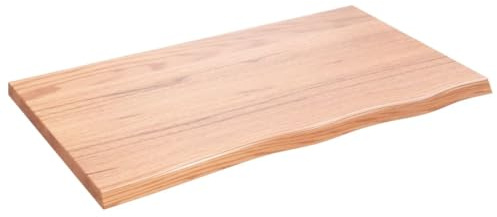 vidaXL Piano Tavolo Marrone 100x60x(2-4) cm Massello Rovere Trattato