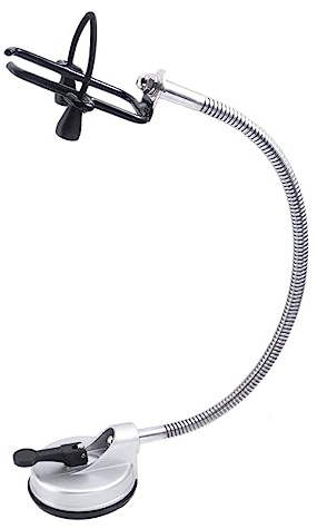FOMIYES Supporto Phon Parete Regolabile Con Ventosa Antiruggine Portaphon Ferro e Gomma Montaggio Senza Viti Per Bagno e Toilette Hands